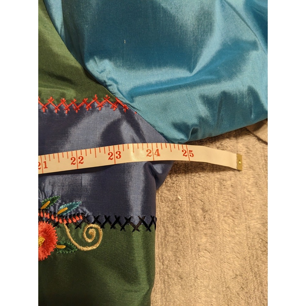 August Max Colorful Patchwork Embroidered Floral … - image 8